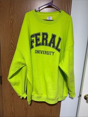 Neon Green Crewneck Sweatshirt